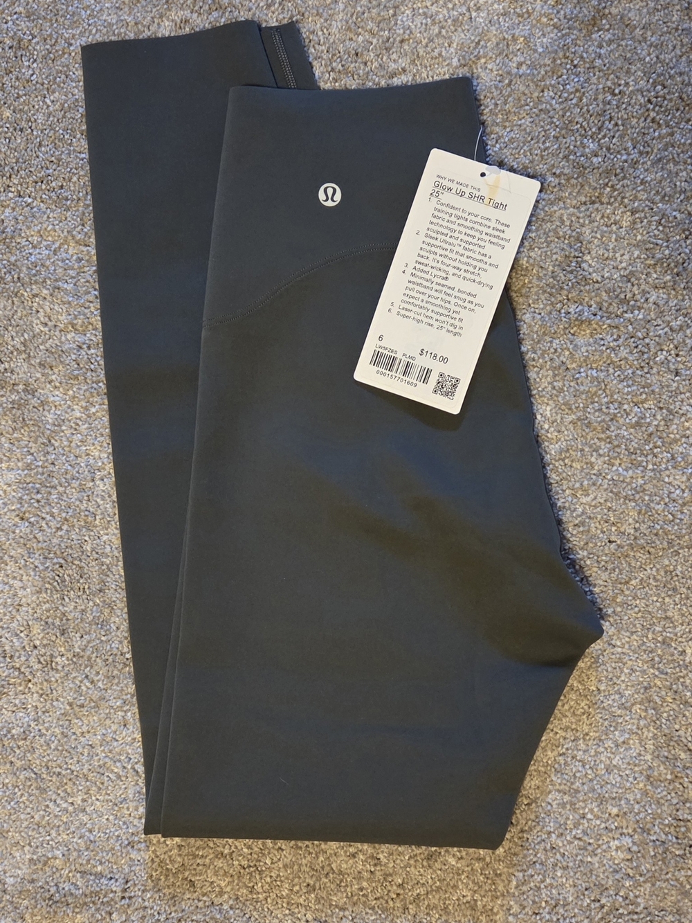 Lululemon High-Rise Glow Up Leggings in PLMD